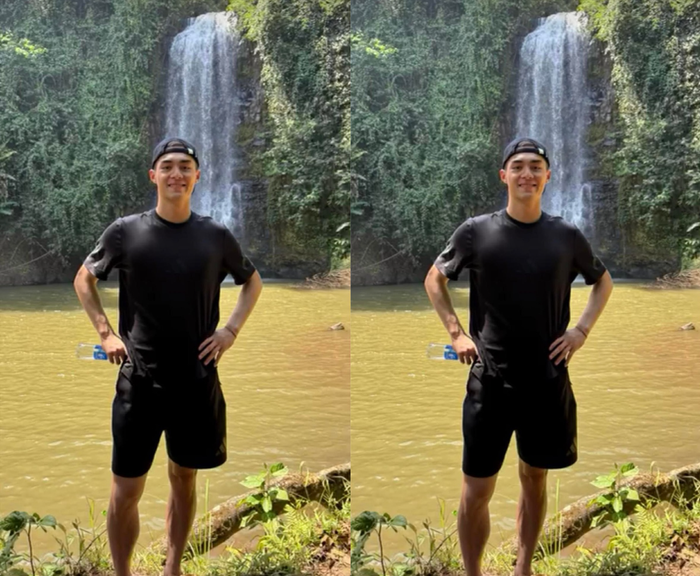 &nbsp;Ngoài đời, thủ môn Trần Trung Kiên ghi điểm nhờ phong cách sống giản dị và gần gũi. Ảnh: FBNV