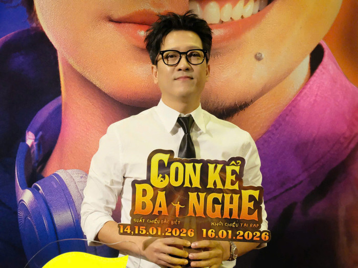 Trường Giang có mặt tại buổi ra mắt phim để ủng hộ Kiểu Minh Tuấn - Ảnh: FBNV