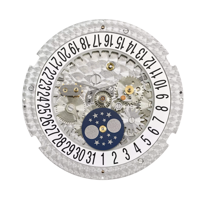 Chức năng Lịch Văn Niên trên chiếc đồng hồ của Lệ Quyên được đánh giá rất khó chế tác. (Ảnh: Patek Philippe)