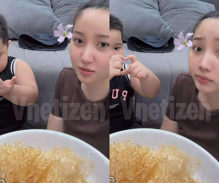 Vợ Lê Dương Bảo Lâm trò chuyện cùng con trai về việc sinh thêm em bé.&nbsp;