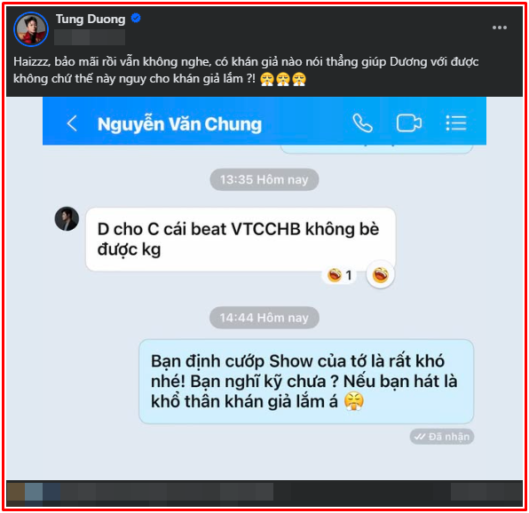 Tùng Dương nhắc Nguyễn Văn Chung: 'Định cướp show của tớ là rất khó nhé' Ảnh 2