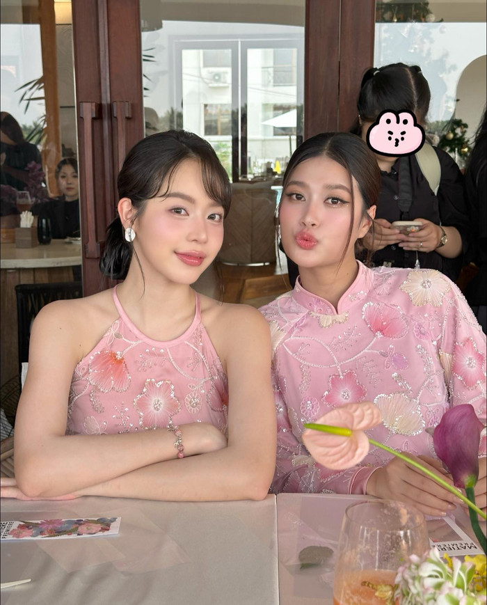 Thanh Thủy và Thiên Ân mỗi khi có dịp gặp nhau đều chủ động đăng ảnh chụp chung với đối phương. Ảnh: FBNV