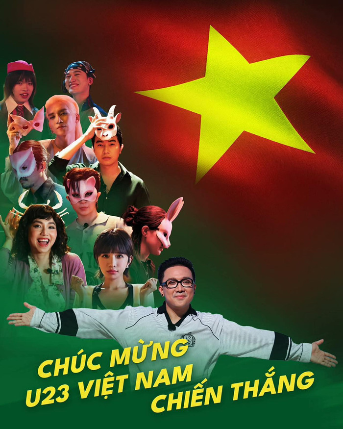 Trấn Thành đăng tải bức ảnh chúc mừng chiến thắng của đội tuyển Việt Nam (Ảnh: FBNV).