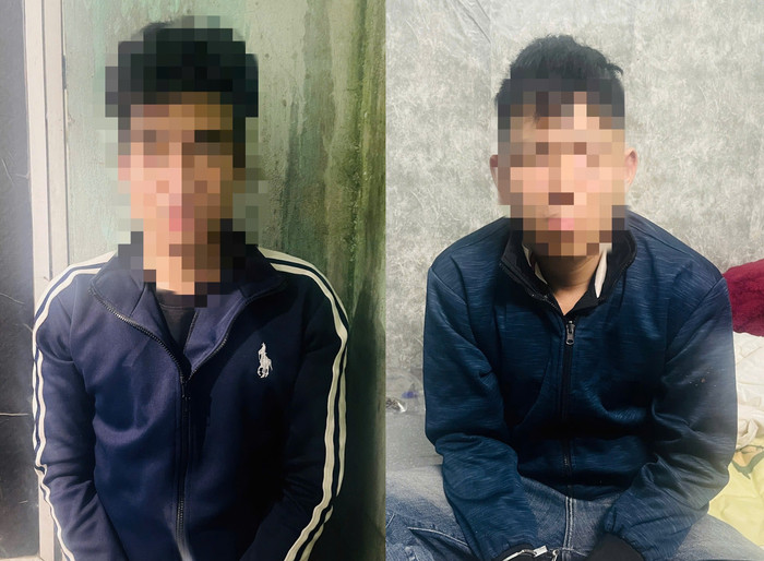 Hai đối tượng bị tạm giữ để điều tra. Ảnh: Công an TP Đà Nẵng