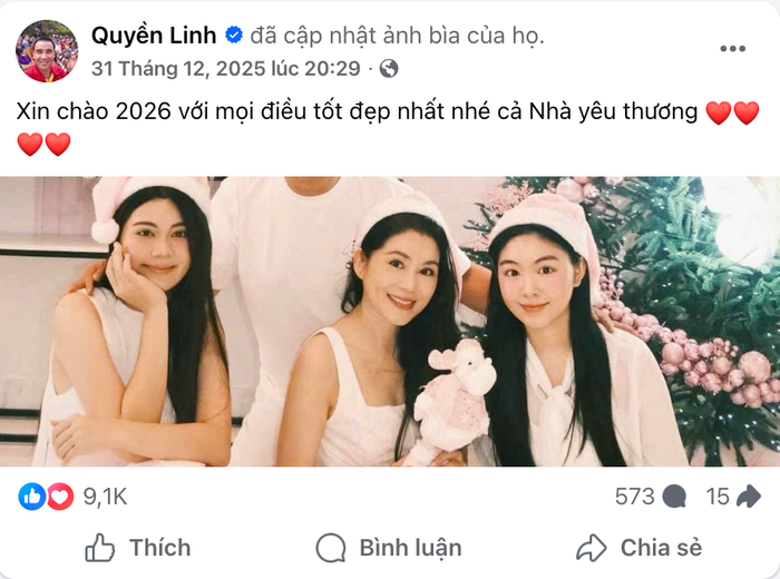 Bài đăng gần nhất chia sẻ khoảnh khắc đời thường của Quyền Linh là vào ngày 31/12 (Ảnh: Chụp màn hình).