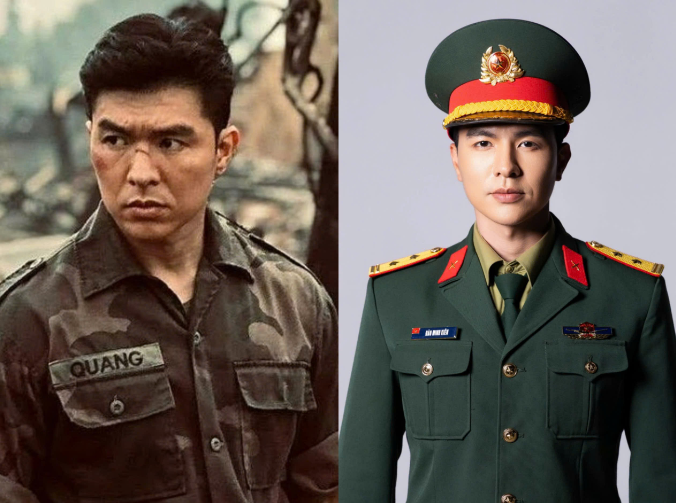 Steven Nguyễn trong tạo hình phản diện Quang của phim điện ảnh Mưa Đỏ và trong vai Trung tá Đào Minh Kiên của phim truyền hình Không Giới Hạn (VTV1)