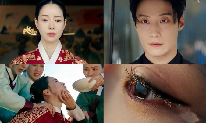 Im Ji Yeon trong tạo hình ác nữ Joseon uống thuốc độc - Ảnh: SBS.