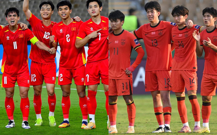 U23 Việt Nam được đánh giá có lợi thế hơn U23 Trung Quốc về thể lực. Ảnh: AFC