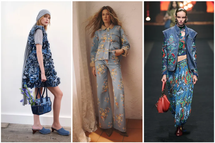 Thiết kế denim thêu trang nhã, mang tinh thần nữ tính và hiện đại. Ảnh: marieclaire