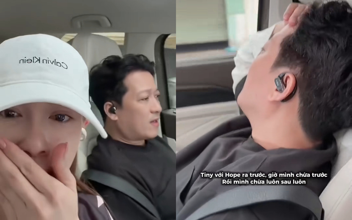 Trường Giang lo lắng ra mặt khi đi làm vào thời điểm đã quá ngày dự sinh của vợ. Ảnh chụp màn hình