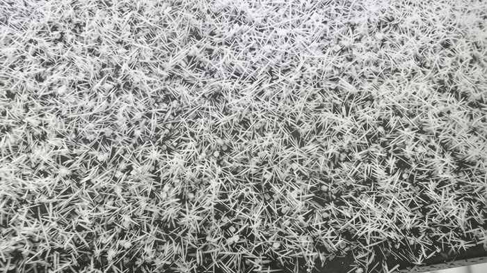 Mặt đường bỗng phủ đầy 'kim nhọn', sự thật khiến người dân xôn xao Ảnh 1