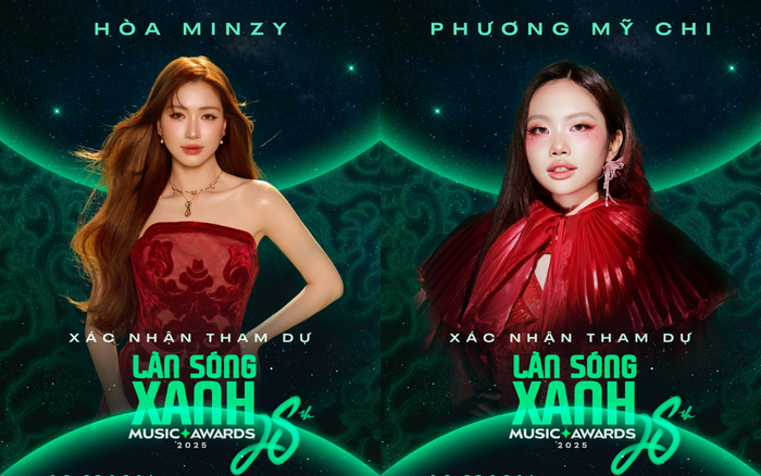 Hòa Minzy và Phương Mỹ Chi đều sẽ có mặt tại Giải thưởng Làn Sóng Xanh 2025. Ảnh: Làn Sóng Xanh