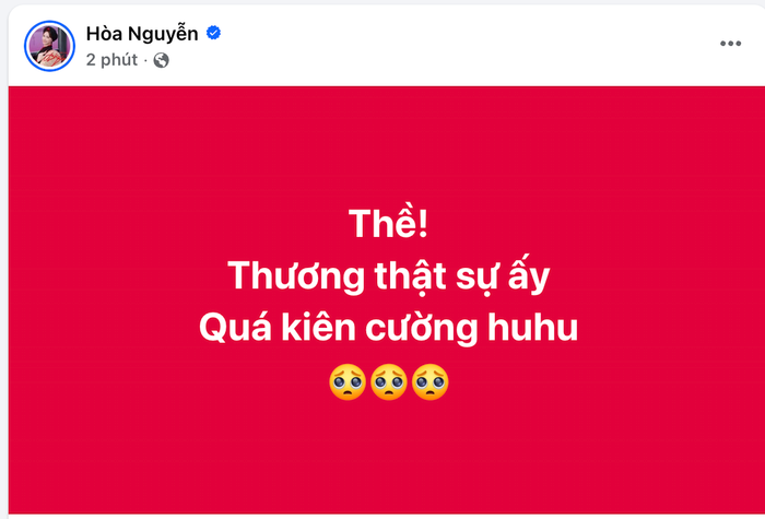 Chia sẻ mới đây của Hòa Minzy sau khi Đình Bắc nhận thẻ đỏ khiến U23 Việt Nam chỉ còn chơi với 10 người trên sân với U23 Hàn Quốc.