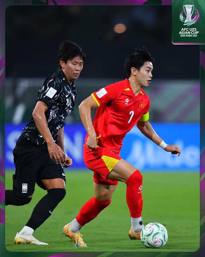 Sự khác biệt hoàn toàn khi U23 Việt Nam dùng ba cầu thủ tấn công tốt nhất trước U23 Hàn Quốc. Ảnh: AFC