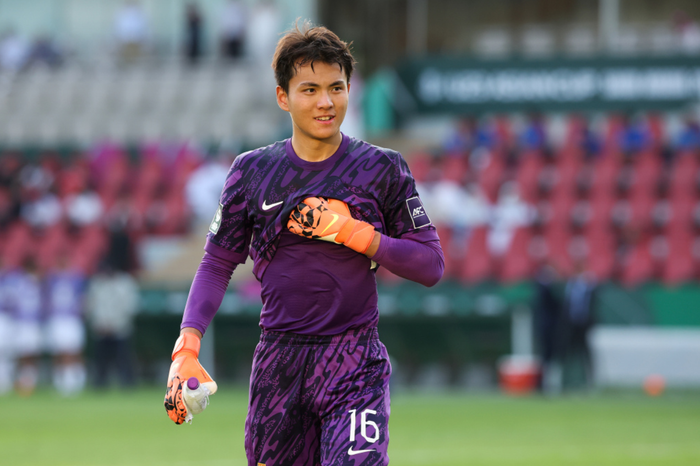 Sau chuỗi 5 trận giữ sạch lưới đầy ấn tượng tại VCK U23 châu Á 2026, thủ môn Li Hao cuối cùng cũng phải nhận bàn thua. Ảnh: AFC