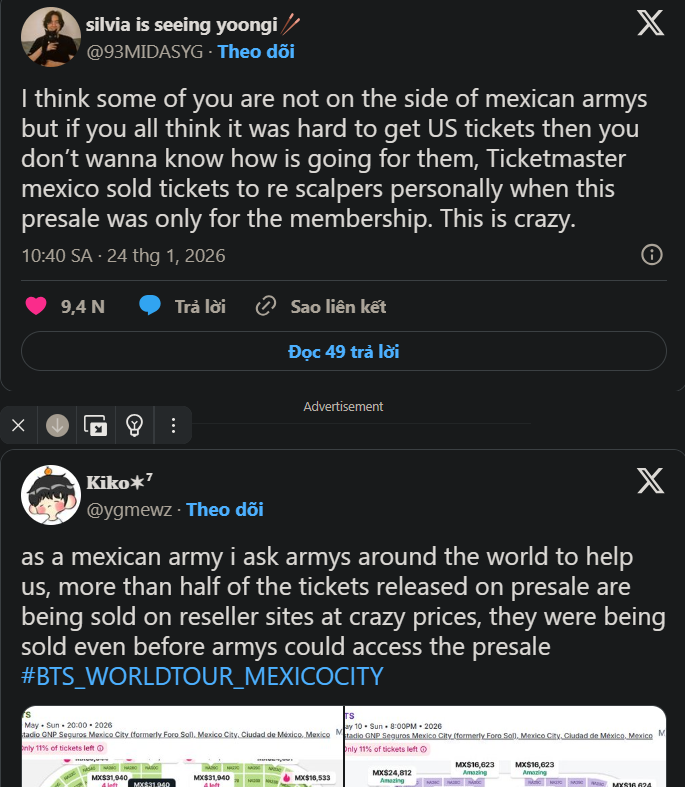 Giá vé concert của BTS được rao bán hàng trăm triệu đồng gây phẫn nộ Ảnh 2