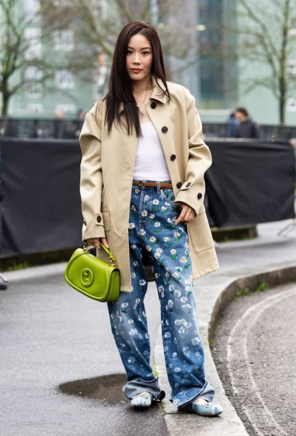 Denim họa tiết. Ảnh: Elle