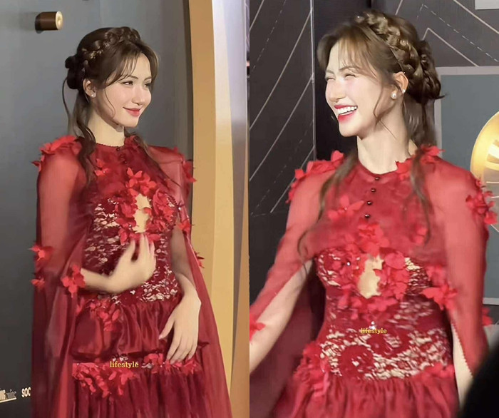 Hòa Minzy xuất hiện tại sự kiện mới đây trong thiết kế nổi bật. (Ảnh từ TikTok Lifestyle)