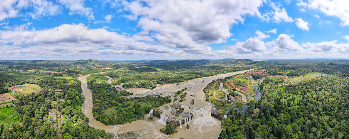 Cụm 3 thác Dray Sap, Dray Nur, Gia Long nhìn từ trên cao xuống. Ảnh:&nbsp;Thế giới tiếp thị