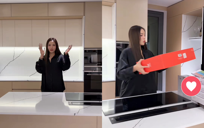 Kỳ Duyên ăn diện giản dị, trang điểm tự nhiên khi làm video khoe nhà mới. Ảnh chụp màn hình