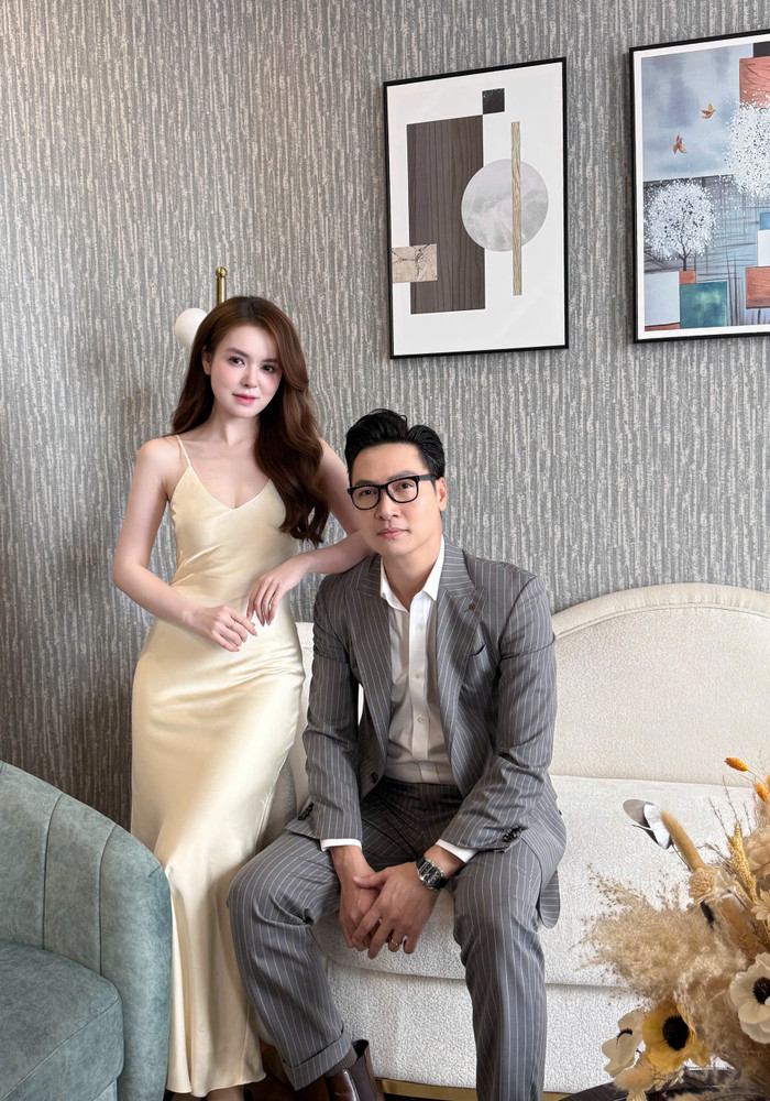 Hà Bích Ngọc và Mạnh Trường có mối quan hệ mập mờ trong phim Lằn Ranh (Ảnh: FBNV).