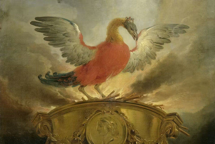 Bức tranh chim Phượng hoàng của Cornelis Troost (khoảng năm 1720–50).