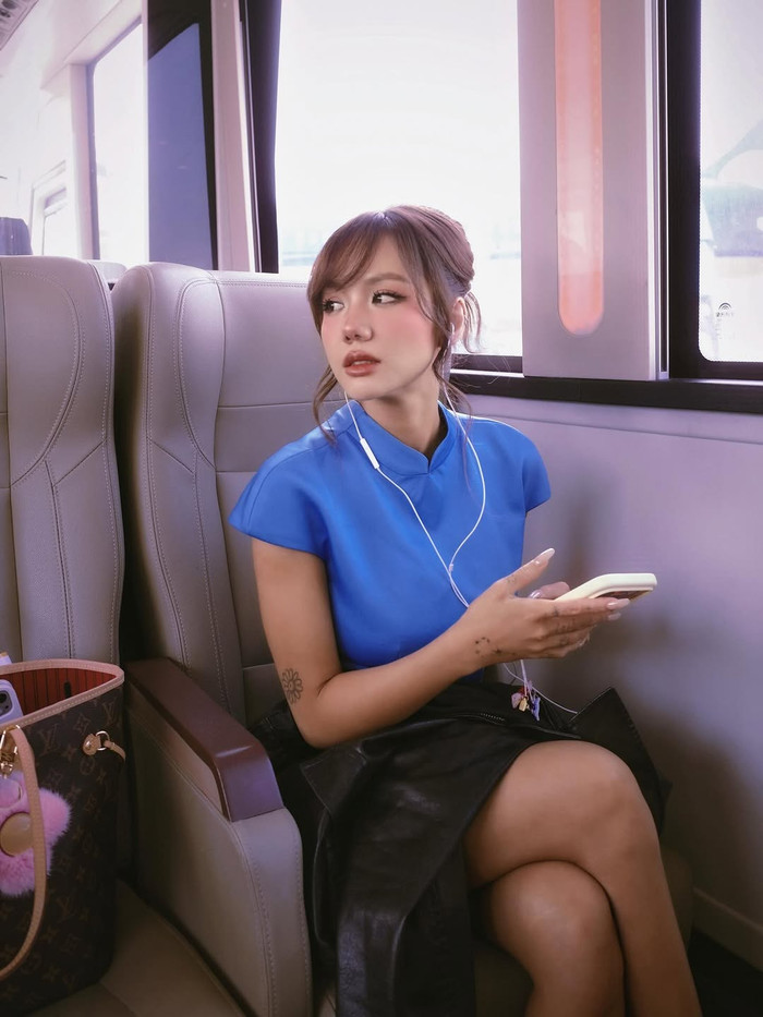 Làn da nâu của Phương Ly từng khiến khán giả bàn tán sôi nổi ở trên mạng xã hội. Ảnh: FBNV