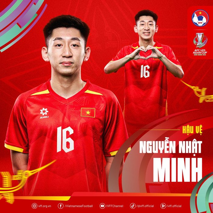 Cầu thủ Nguyễn Nhật Minh. Ảnh: VFF