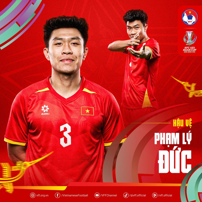 Cầu thủ Phạm Lý Đức. Ảnh: VFF