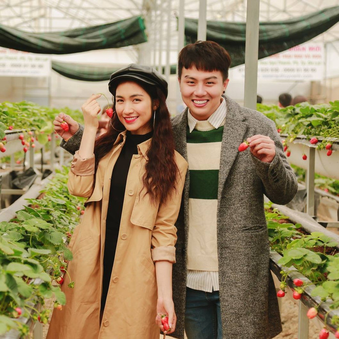 Hòa Minzy và Duy Khánh vui vẻ khi cùng nhau tham gia một chương trình. Ảnh: Việt Nam Tươi Đẹp