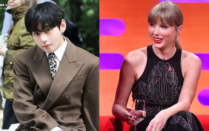 V (BTS) 'chung mâm' với Taylor Swift Ảnh 1