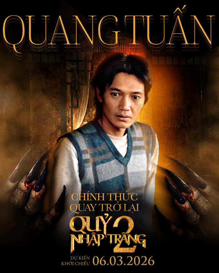 Quang Tuấn vào vai Tuấn Quang trong Quỷ nhập tràng 2 với tạo hình gai góc, khắc khổ hứa hẹn nhiều phân cảnh bùng nổ. - Ảnh: FBNV&nbsp;