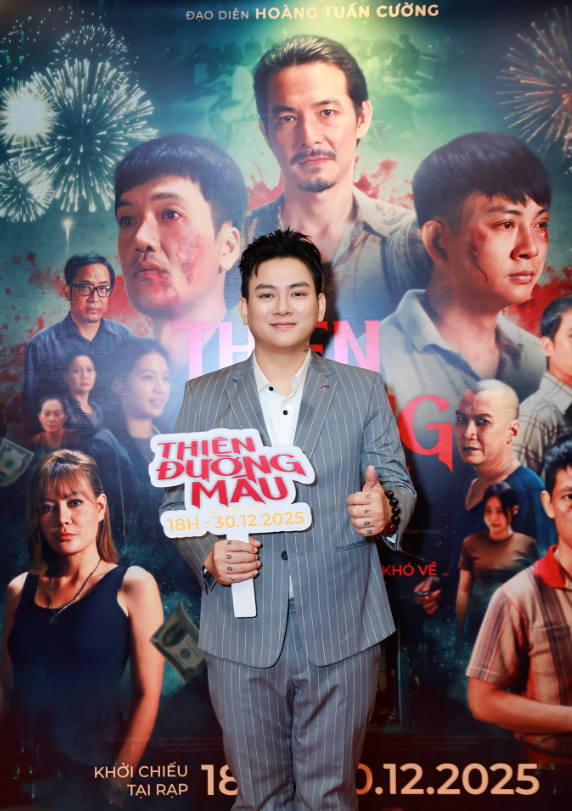 Hoài Lâm tại buổi ra mắt Thiên đường máu, dấu mốc trở lại lặng lẽ nhưng vững vàng của một nghệ sĩ đã đi qua bão giông