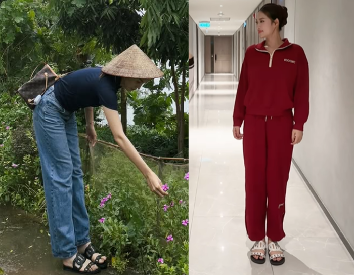 Hoa hậu Kỳ Duyên và Thiên Ân được bắt gặp cùng sử dụng đôi sandal trị giá 25 triệu đồng. Ảnh: IGNV