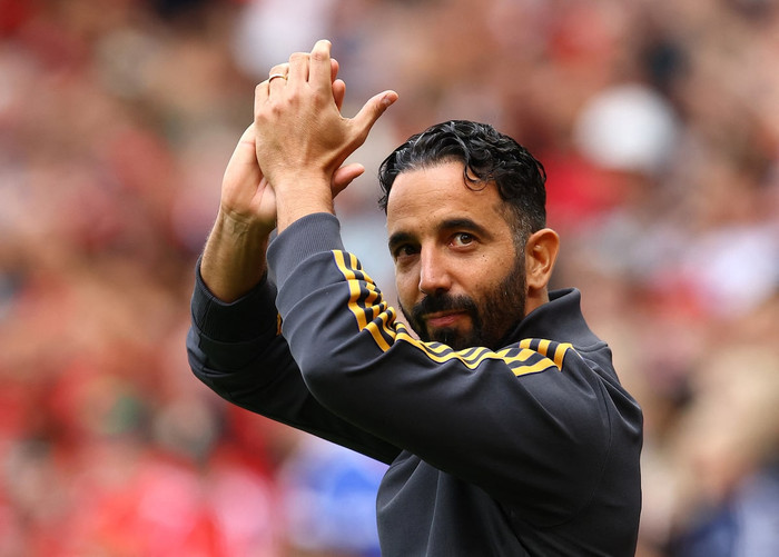 Tương lai của Ruben Amorim tại Manchester United lung lay vì căng thẳng chuyển nhượng với Jason Wilcox. Ảnh: Reuters