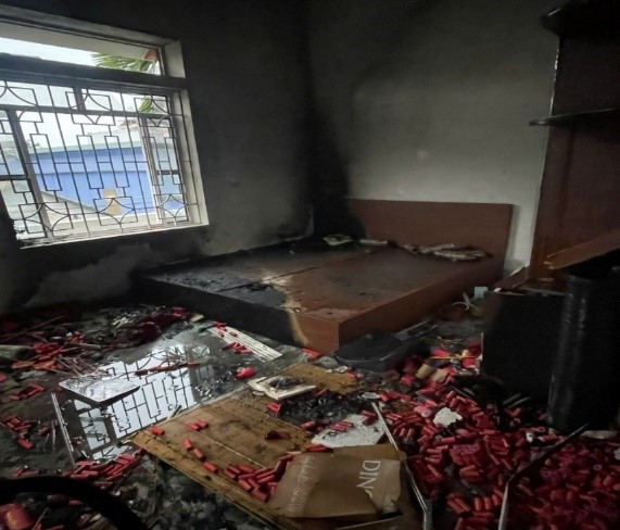 Hiện trường xảy ra vụ việc. Ảnh: Công an TP Hà Nội