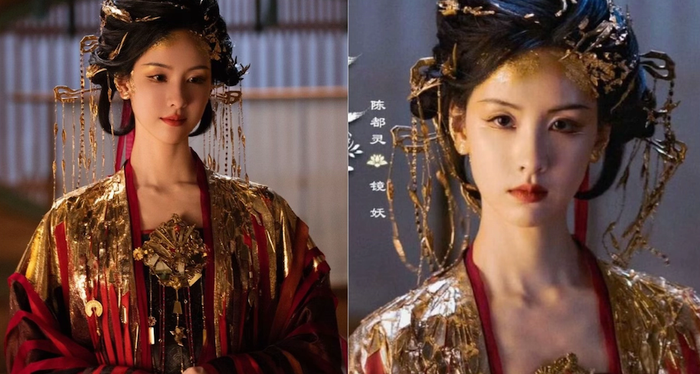 Dù chỉ là vai khách mời, Kính Yêu vẫn nhanh chóng chiếm spotlight nhờ tạo hình yêu quái lộng lẫy. Nhân vật mang nét ma mị, quyền năng, gợi nhớ đến dấu ấn Đông Cung nhưng được làm mới bằng sắc thái huyền bí hơn.