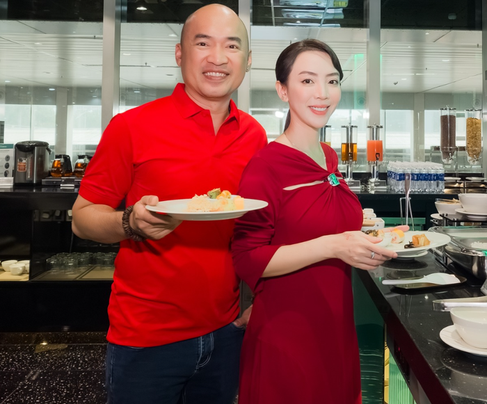 Vợ chồng Thu Trang và Tiến Luật. Ảnh: FBNV