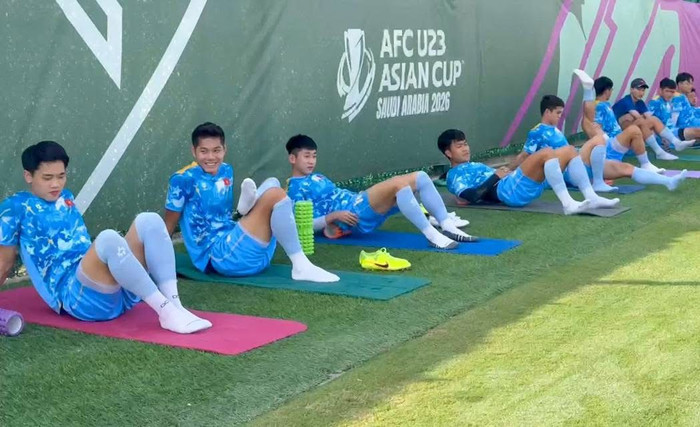 Sau chiến thắng U23 Jordan, U23 Việt Nam đã tập trở lại và mục tiêu là thắng U23 Kyrgyzstan. Ảnh: VFF
