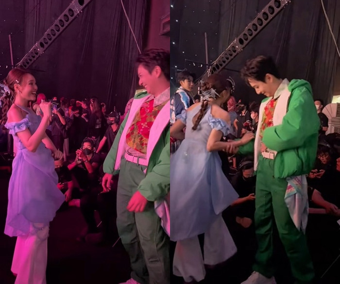 Ngô Kiến Huy chia sẻ khoảnh khắc thân thiết cùng Lan Ngọc ở hậu trường.