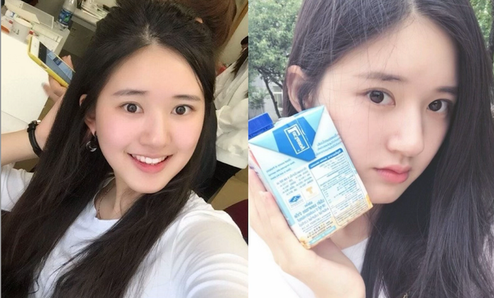 Triệu Lộ Tư thời chưa nổi tiếng sở hữu vẻ đẹp trong trẻo, nụ cười tươi, đúng chất thiếu nữ đời thường.