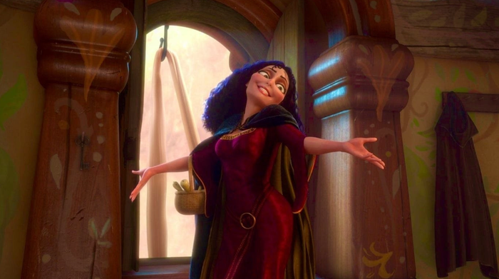 Mother Gothel, mụ phù thủy quyền lực và đầy thao túng, phản diện biểu tượng của Tangled bản hoạt hình 2010