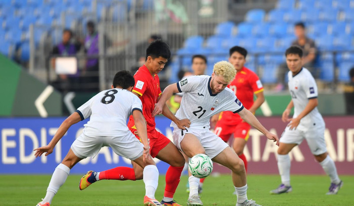 Báo Kyrgyzstan đã có bình luận về chiến thắng của U23 Việt Nam trước U23 Kyrgyzstan. Ảnh: AFC