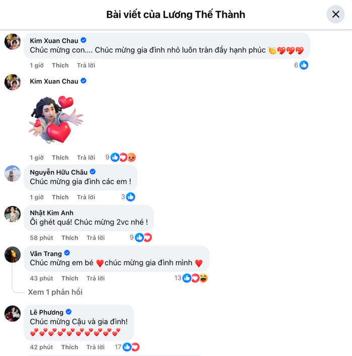 Loạt sao Việt gửi lời chúc mừng Lương Thế Thành và Thúy Diễm.