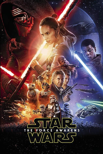 Do J.J. Abrams đạo diễn, bộ phim ra mắt năm 2015, lấy bối cảnh khoảng 30 năm sau sự kiện của Return of the Jedi. Rey, một cô gái sống trên hành tinh sa mạc Jakku, vô tình bị cuốn vào cuộc chiến giữa quân Kháng chiến và Tổ chức Thứ nhất. Tác phẩm mở ra thế hệ nhân vật mới, đồng thời đưa những gương mặt quen thuộc của loạt phim Star Wars trở lại màn ảnh.
