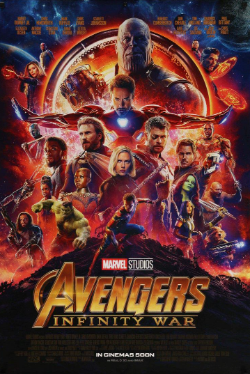 Ra mắt năm 2018, phim do Anthony và Joe Russo đạo diễn, xoay quanh hành trình Thanos thu thập các Viên đá Vô cực nhằm thực hiện kế hoạch xóa sổ một nửa sự sống trong vũ trụ. Các siêu anh hùng từ nhiều nhóm buộc phải hợp sức ngăn chặn hắn. Câu chuyện có quy mô lớn, quy tụ đông đảo nhân vật và kết thúc bằng bước ngoặt gây chấn động, tạo tiền đề cho Avengers: Endgame.