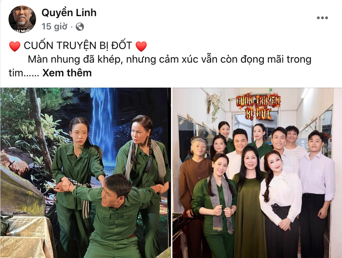 Quyền Linh chia sẻ cảm nhận về vở kịch Cuốn Truyện Bị Đốt.