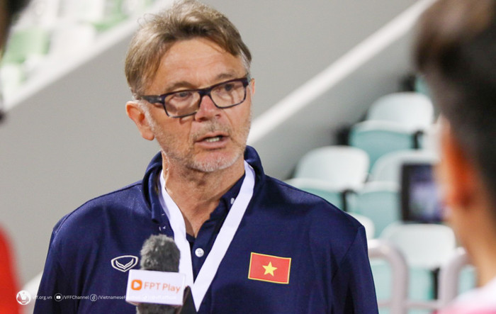 Thất bại từ Asian Cup 2023 đến vòng loại thứ hai World Cup 2026, HLV Philippe Troussier cũng chỉ có một chiến thắng chính thức cùng đội tuyển Việt Nam trong 14 trận đấu. Ảnh: VFF