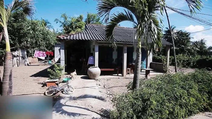 Căn nhà đơn sơ của Hồ Văn Cường ở quê Tiền Giang, nay thuộc Đồng Tháp.