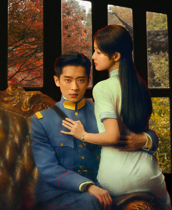 Thừa Lỗi và Từ Nhược Hàm đóng chính trong phim dân quốc Ngọc Điệm Thu. Ảnh: Mango TV